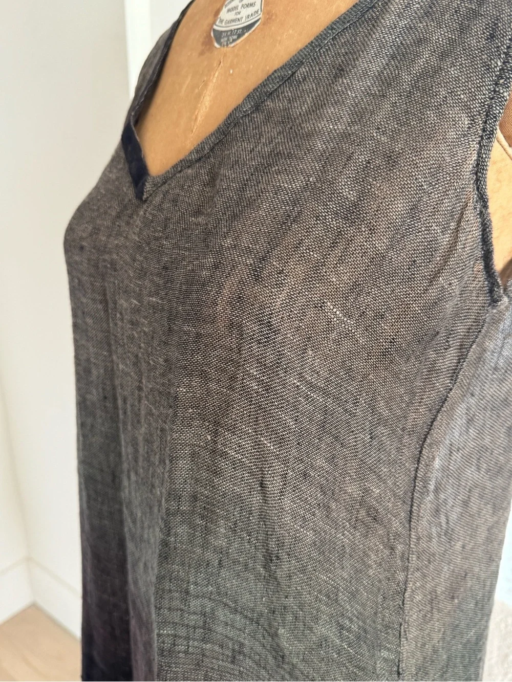 FLAX sheer linen ombre dress/ layer - Picture 7 of 9